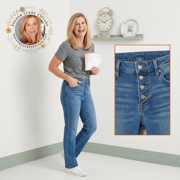 Mavi Tess Jeans High Rise Skinny, Size: 25, Straight Leg Jeans, Button Down Jean - Picture 2 of 8